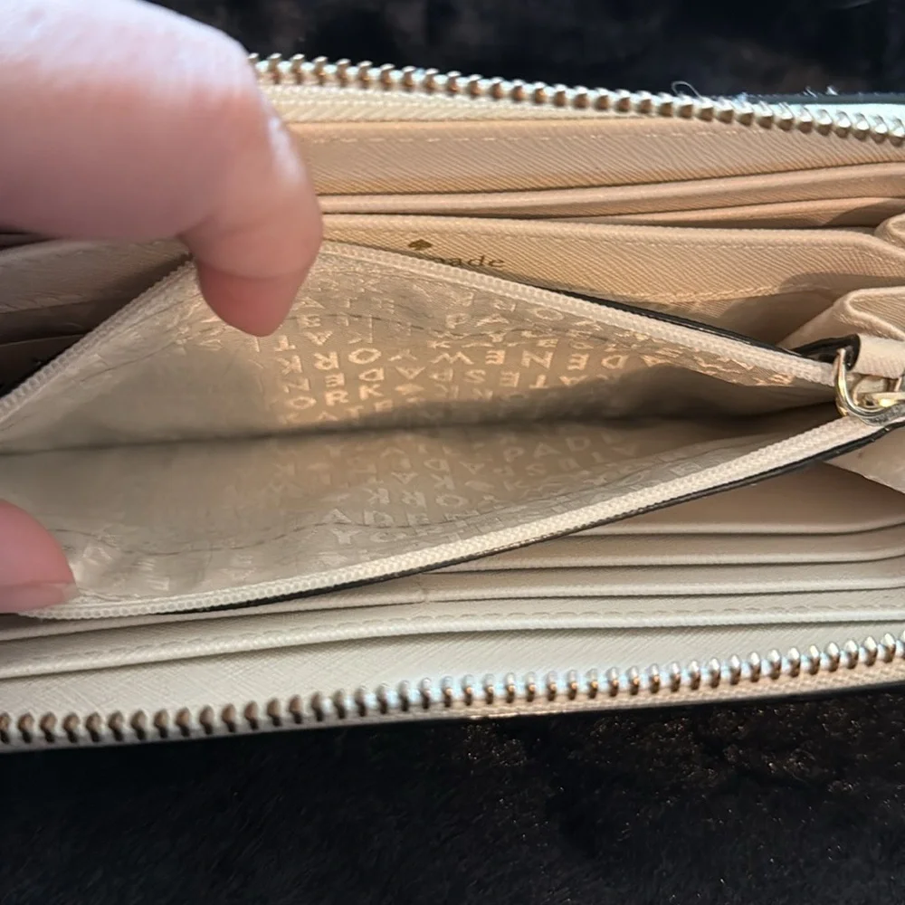 Kate Spade Cream Laser-Cut Wallet
